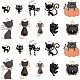 Chgcraft 40 pièces chat émail breloques accessoires noir chat breloques émail breloques pour la fabrication de bijoux ENAM-CA0001-14-1