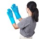 シリコン食器洗い手袋  手袋を拭く手洗い  クリーニングブラシ付  ドジャーブルー  340x160mm AJEW-TA0016-04B-6