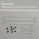 Benecreat 3 セット 3 スタイル アクリル レザー スタンプ ガイド キット  調節可能なフレームの革細工ツール用品  透明  長方形：5.2~20x1.15x0.3センチメートル  穴：4.5mm FIND-BC0004-25-3