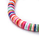 Handmade Polymer Clay Heishi Beaded Necklaces NJEW-JN02449-3