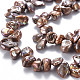 Chapelets de perles en Keshi naturel PEAR-S021-165A-01-3