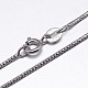 Sterling Silver Snake Chain Necklaces NJEW-M153-11D-18-1
