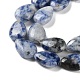 Fili di perle di diaspro macchia blu naturale G-K357-A06-01-4