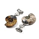 Подвески из натурального кварцевого кристалла в виде окаменелой улитки G-F062-01-3