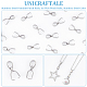 UNICRAFTALE 60Pcs 201 Stainless Steel Pendant Pinch Bails Ice Pick Pinch Bails Hook Pinch Clip Bail Dangle Pendant Charm Connectors for DIY Necklace Jewelry Marking STAS-UN0049-40-5