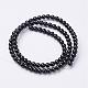 Natural Black Onyx Round Beads Strands GSR20mmC097-3
