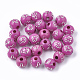 Perles acryliques plaquées PACR-Q113-10C-1