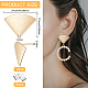 BENECREAT 10Pcs Brass Stud Earrings KK-BC0011-54-2