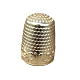 真鍮の裁縫指ぬき  指先プロテクターツール  DIYクラフトアクセサリー  コラム  ゴールドカラー  17.6mm SENE-PW0002-103G-1