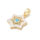 Латунные микро проложить кубического циркония подвески KK-Q030-04C-G-2
