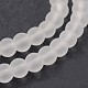 Frosted Glass Round Bead Strands GLAA-J079-01-4mm-1