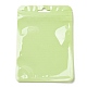 長方形のプラスチック陰陽ジップロックバッグ  再封可能な包装袋  セルフシールバッグ  薄緑  15x10.5x0.02cm  片側の厚さ：2.5ミル（0.065mm） ABAG-A007-02G-04-2