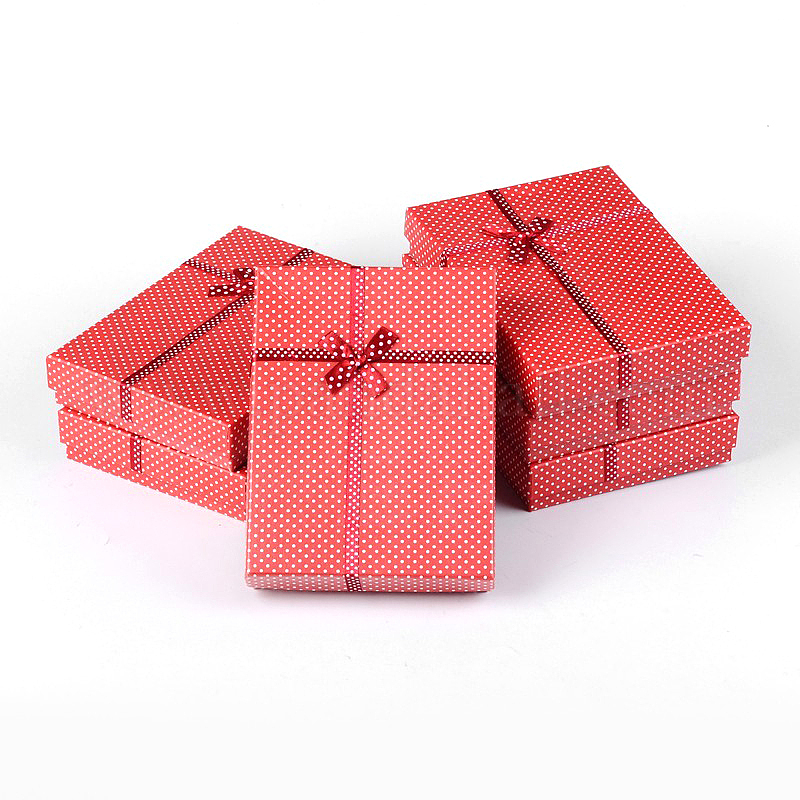 Wholesale Jewelry Cardboard Boxes with Bowknot and Sponge Inside