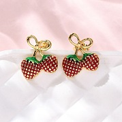 Серьги-гвоздики из латуни EJEW-D322-06G-01