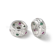 Латунные микро проложить кубического циркония бусы KK-P290-53P
