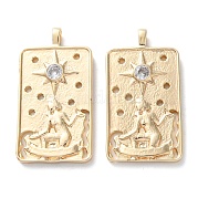 Латунные микро проложить кубического циркония подвески KK-C079-05G