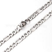 Устойчивые к потускнению ожерелья из нержавеющей стали 304 figaro chains NJEW-O051-01