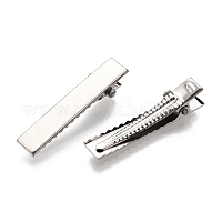 アイアン製フラットダッカールクリップパーツ  作るDIYのヘアアクセサリー  34x7mm&nbsp;X-IFIN-S286-34mm