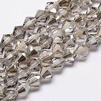 Подражать австрийский хрусталь двойной конус стеклянные бусы нити&nbsp;X-GLAA-F029-4x4mm-07