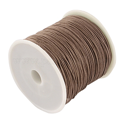 Fil de nylon tressé, Cordon à nouer chinois pour la création de bijoux en perles et macramé., chameau, 0.8mm, environ 100 yards / rouleau