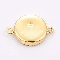 Supports de connecteur de cabochon en alliage avec zircone cubique de micro pave&nbsp;KK-F748-03G