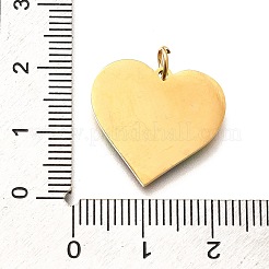 プライド 304 ステンレススチール エナメルペンダント  虹色  丸カン付き  ハート  18.5x20x1.5mm  穴：3.5mm&nbsp;STAS-B079-01G-03