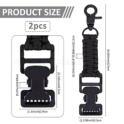 2 шт. зажим из полиэфирного волокна и железной оплетки&nbsp;AJEW-FH0005-39B