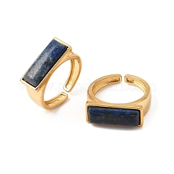 Offene Manschettenringe aus Messing mit natürlichem Lapislazuli für Damen&nbsp;GG-CBA0B5A-04G-01