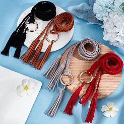 4 шт. 4-цветные цепочные ремни из микрофибры AJEW-GF0006-58