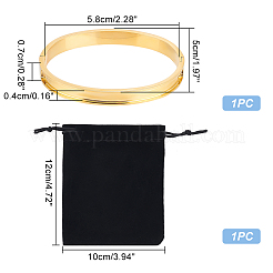 1шт. браслеты из нержавеющей стали с рифлением STAS-UN0042-51G