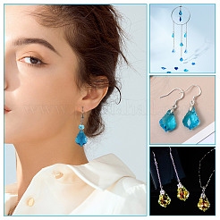 40шт 4 цвета граненые стеклянные подвески&nbsp;GLAA-GA0002-03