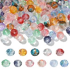 300шт прозрачные расписные стеклянные бусины для выпечки&nbsp;GLAA-CJ0002-46