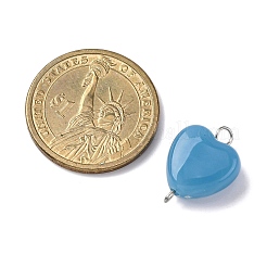 Подвески-сердечки в виде акриловых имитаций драгоценных камней&nbsp;PALLOY-JF03510-01