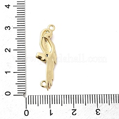 Подвески-соединители в виде птиц из латуни с эмалью&nbsp;KK-H529-03G