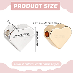 100шт 2 цвета латунные бусины KK-PH0010-86