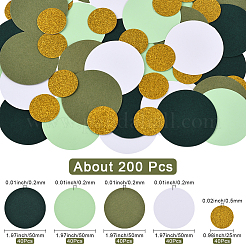 200 шт. круглый бумажный стол для разбрасывания конфетти&nbsp;DIY-SC0032-57B