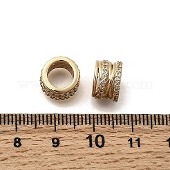 Латунь микропаве прозрачный кубический цирконий европейский бисер KK-Z126-22G