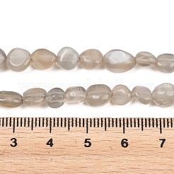 Natürliche graue Mondsteinperlenstränge&nbsp;G-G464-A02-01