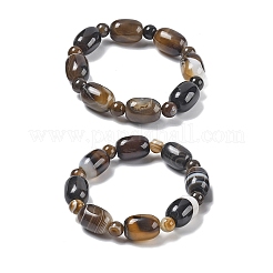 Браслеты из натуральных полосчатых бусин агата&nbsp;G-P570-01M