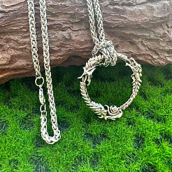 Colliers pendentifs bague dragon viking vintage en alliage pour hommes&nbsp;WG083D8-01