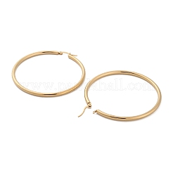 Pendientes de aro de acero inoxidable 304 para mujer y hombre.&nbsp;EJEW-B049-01I-G