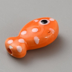 Perles en porcelaine manuelles&nbsp;PORC-WH20001-02O