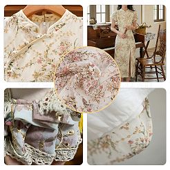 Вышитые цветы из шифоновой ткани DIY-WH0308-386A