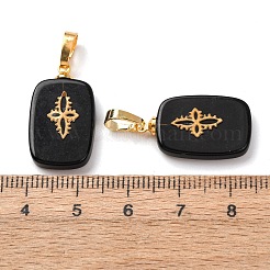 Natürlichen Obsidian Anhänger&nbsp;G-G461-07G-09