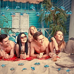 Подвесные украшения из дерева с морскими животными на тему океана&nbsp;PW-WG532B8-01