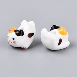 Фарфора ручной печатный бисера PORC-T133-05