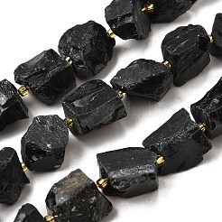 Нити бусин из натурального черного обсидиана G-Z087-B06