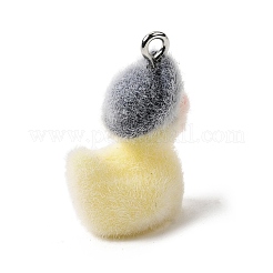 Pendentifs en résine opaque floqués&nbsp;RESI-G123-01T