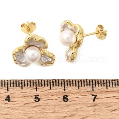 Pendientes de esmalte de latón&nbsp;KK-CBAB173-02D-G