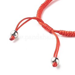 Bracciale con cordino di quarzo rosa naturale perline per lei&nbsp;BJEW-JB07045-03